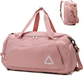 Eslcorri Gym Duffle Bag for Women Men, Sports Backpack with Wet & Shoe Compartment, Fitness Overnight Weekender Bag for Yoga, Swim, Travel (C, Pink)