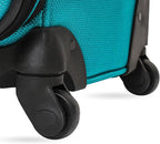 SWISSGEAR Sion Softside Expandable Spinner Luggage Durable Lightweight Travel Suitcase, Teal, Checked-Large 29-Inch
