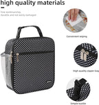 Lovoeo Lunch box Lunch bag for men women Insulated Lunchbox Lunch bags for Work Picnic Travel (Black polka dot)