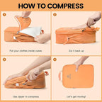PFEYRPK Lightweight Compression Packing Cubes for Suitcases, Compressible Expandable Travel Packing Organizer with Clear Toiletries and Backpack Bag, Travel Essentials for Carry on Luggage 7 Set