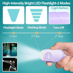 Hion Personal Safety Alarm for Women, Rechargeable 130dB Self Defense Alarm Keychain with LED Flashlight, Emergency Safe Sound Security for Children Elderly College Girls Men, Purple