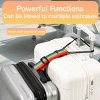 4PCS Luggage Straps for Suitcase, Adjustable Elastic Luggage Connector Straps, Multi-Functional Durable Travel Packing Straps for Securing Bags, Backpacks & Accessories