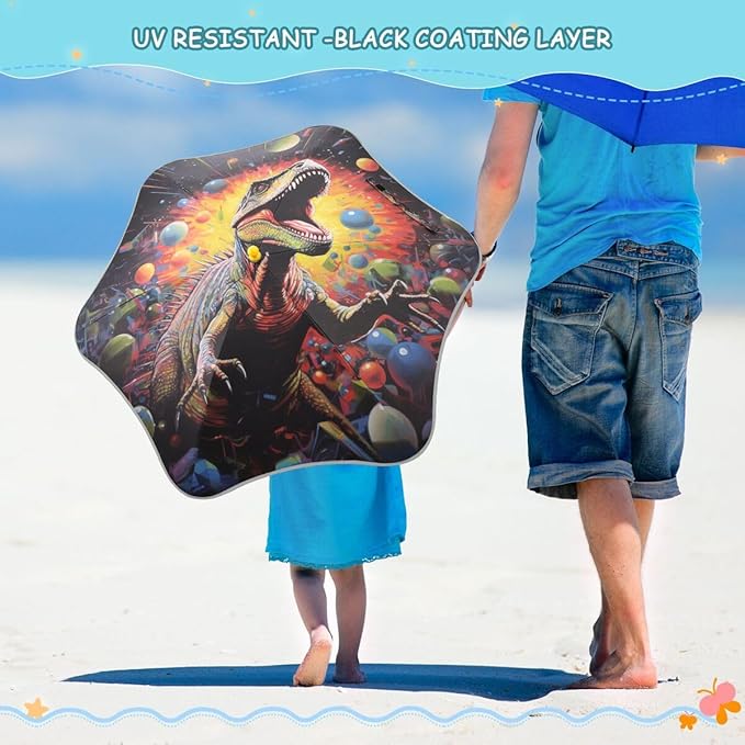 ALAZA Kids Umbrella Stick Umbrellas Cute Umbrella for Boys Girls Toddler UV/Sun Rain Windproof