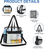 USPECLARE Clear Bag for Stadium Events,Transparent Bag for Work Sports Games Concerts Travel Gym