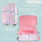 Stephen Joseph, Kids Roling Carry-On Luggage, 12.5"L x 6.5"W x 18"H, Turquoise Floral