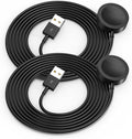 2Pack 5ft/1.5m for Apple Watch Charger USB Magnetic Wireless Fast iWatch Charger Portable Compatible with iWatch Ultra/Series 9/8/7/6/SE/SE2/5/4/3/2/1-[Black]