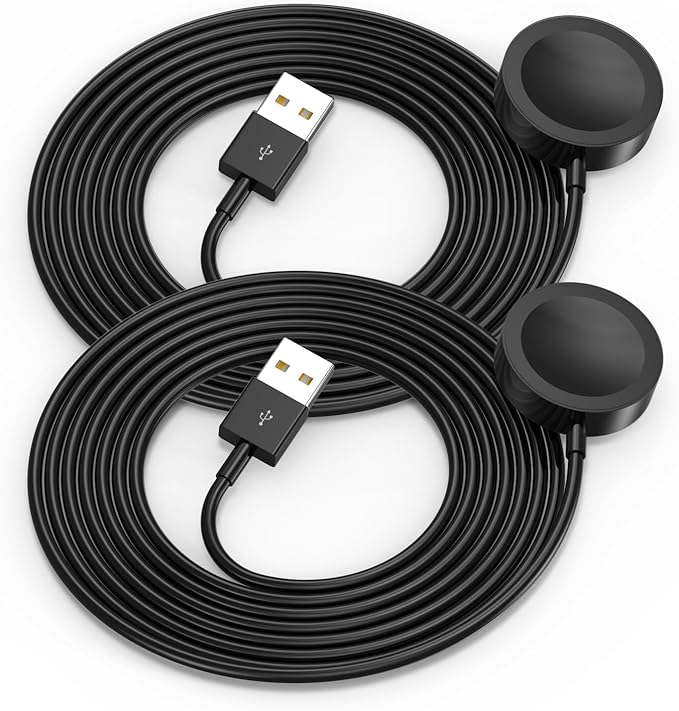 2Pack 5ft/1.5m for Apple Watch Charger USB Magnetic Wireless Fast iWatch Charger Portable Compatible with iWatch Ultra/Series 9/8/7/6/SE/SE2/5/4/3/2/1-[Black]