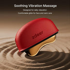 ZDEER GS5 Electric Heated Gua Sha Facial Sculpting Tool with Vibration, LED Red Light Therapy Face & Neck Massager, Skin Firming Device, Premium Gift for Women Mom, Includes 2 × 10ml Massage Oil, Red
