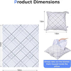 3 in 1 Travel Pillow Blanket Set with Removable Flannel Blanket Throw,Hand Warmer Pockets,Pillow (Color5, 50in*60in)