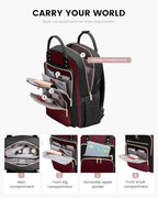 LOVEVOOK Laptop Backpack Purse for Women, 15.6" Laptop Bag for Travel with USB Port, Water Resistant Lightweight Daypacks for College Work Business, Nurse Teacher Computer Backpacks