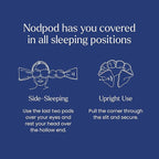 Nodpod Gentle Pressure Sleep Mask | Patented Light Blocking Design for Sleeping, Traveling & Relaxation - Midnight