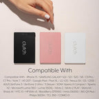 Clutch - Pro USB-C Portable Charger - Compatible with iPhone 15, 16 & Android Devices - Power Bank Magnetic Battery - TSA Travel Approved - USB Rechargeable - Built-in Cable - 5000 mAh - Pink & Black