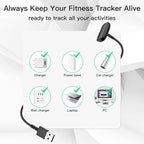 Charger Cable Replacement for Fitbit Charge 6/Charge 5/Luxe Smartwatch (3.3Ft/2 Pack)