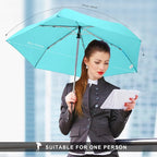 Compact Travel Umbrella for Purse - Flat Handle, Waterproof for Light Rain