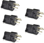 Ceptics Israel, Palestine SI 32 Travel Power Plug Adapter Accepts NEMA 5-15R - ETL Certified - Industrial Grade (IG-14-5PK)