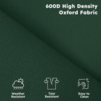 Colegence Heavy Duty Camping Chair for Adults, Oversized Heavy People Foldable Outside Camp Chairs Carry Bag Included, with Cooler Bag Cup Holder, Side Pocket for Lawn,Sport,Outdoor,Dark Green