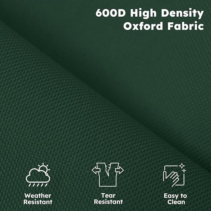 Colegence Heavy Duty Camping Chair for Adults, Oversized Heavy People Foldable Outside Camp Chairs Carry Bag Included, with Cooler Bag Cup Holder, Side Pocket for Lawn,Sport,Outdoor,Dark Green