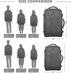 AREYTECO 60L Travel Laptop Backpack for Men, Extra Large Backpack, Big Capacity Carry On Backpack, 18-19 Inch Laptop Backpack Water Resistant Luggage Computer Daypack College Bag, Grey