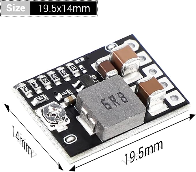 DROK DC 12V to 5V Buck Converter, 10pcs Mini Voltage Regulator Board DC 4.5-20V 12V 9V Step Down to 1-16V 5V Reducer 3A Fixed Adjustable Volt Output Transformer Power Supply Stabilizer Module