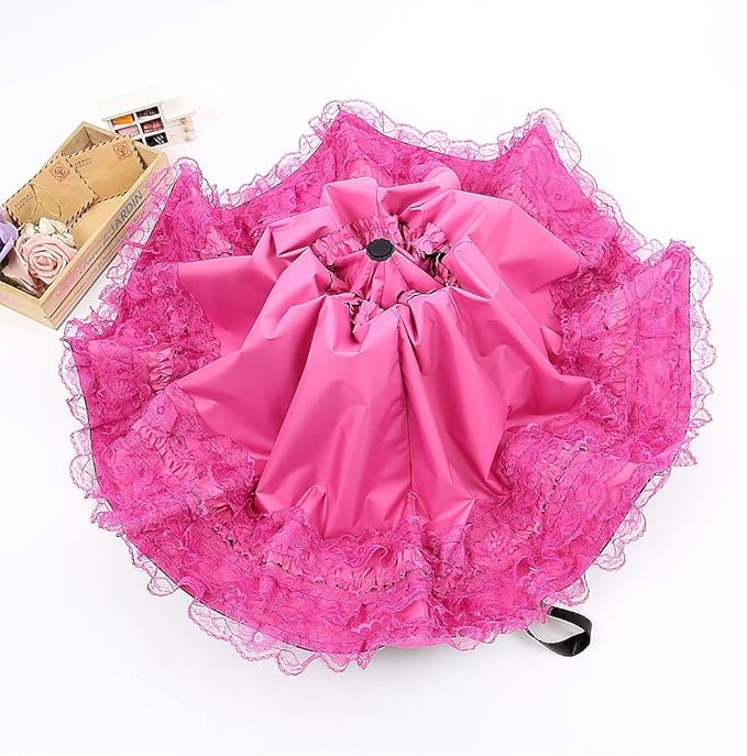 WANLIAN Folding umbrella Travel Umbrella Folding UV Resistance Lace Parasol Umbrella Sun Umbrella For Women Girls sunshades with lace decoration