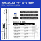 Trekking Poles Collapsible Hiking Poles - 2 Pack Adjustable Aluminum Hiking Sticks, Lightweight Walking Sticks for Women, Men, Seniors, Kids, Walking Poles for Backpacking by Underwood Aggregator