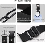 Luggage Straps 3 PCS for Suitcases TSA Approved 2 Short & 1 Long Adjustable Straps with Elastic Thick Rope for Connecting Suitcases and Bags Stably with a Strap Buckle and a Bottle Clip, Black