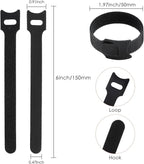 MVYC 120PCS 6 Inch Cable Ties Reusable Multi-Purpose Wire Ties Cord Organizer Adjustable Cable Management 5 Colors