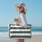 Becokan Beach Bags for Women Large Waterproof Beach Tote Bag Zipper Beach Bags Waterproof Sandproof Swim Pool Bag Large Tote