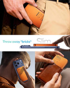 MOMAX Magnetic Wireless Power Bank 10000mAh, Ultra-Slim 0.5" MagSafe-Compatible Portable Charger, 20W USB-C PD Fast Charging, for iPhone 17/16/15/14/13/12 Series(Cosmic Orange)