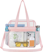 USPECLARE Clear Bag for Stadium Events,Transparent Bag for Work Sports Games Concerts Travel Gym