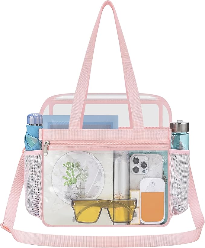 USPECLARE Clear Bag for Stadium Events,Transparent Bag for Work Sports Games Concerts Travel Gym