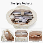 TOPEAST Tote Bag for Women Puffer Travel Carry On Bags with Laptop Compartment & Cup Holder Work Tote for Weekend Overnight
