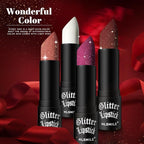 Badhare Shimmer Lipstick Liquid Lip Gloss Waterproof Matte - Long Lasting 12H Transfer Proof, Smudge Proof Full Coverage Non-Drying Glitter Lipstick with Sparkle Lip Stains