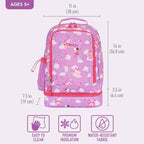 Bentgo Kids 2-in-1 Backpack & Insulated Lunch Bag - Durable 16” Backpack & Lunch Container in Unique Prints for School & Travel - Water Resistant, Padded & Large Compartments (Fairies)