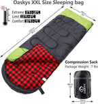 oaskys Camping Sleeping Bag - 3 Season Warm & Cool Weather - Summer Spring Fall Lightweight Waterproof for Adults Kids - Camping Gear Equipment, Traveling, and Outdoors