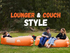 WEKAPO Inflatable Couch Air Lounger Chair - Camping & Beach Accessories, Portable Blow up Sofa for Hiking, Lawn, Indoor/Outdoor Movies & Music Festivals. Lightweight and Easy to Set Up Air Hammock
