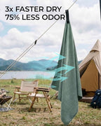 Quick Dry Microfiber Towel Travel, Beach & Camping Towels. Fast Drying, Super Absorbent & Ultra Compact for Travel, Bath, Gym, Swimming, 1 Pack, 72"x40" Army Green
