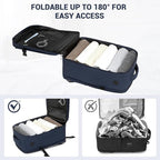 Kono Airline Approved Suitcase Set 3 Piece Luggage Set Lightweight Carry On Travel Luggage, TSA Lock Spinner Wheels Hardshell (Navy/Brown, (BP/20))