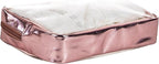 Remobia Hicol TSA Approved 5-Piece Diaper Bag Organizer Pouch Set Clear Waterproof TPU Kids Toiletry Storage Set Travel Packing Clutch Cube Bags for Baby Nursing(Gose gold leather)