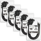 Large Zip Ties 18 inch (250 Pack), Long Zip Ties Heavy Duty with 220 lb Tensile Strength, Big Cable Ties, Black, by ANOSON