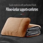 3-in-1 Car Pillow Blanket for Land Rover Discovery Multifunctional Luxury Soft Travel Cushion Quilt Portable Convertible Breathable Car Seat Accessories, Gray Style