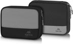MATEIN Travel Electronics Organizer Case 2 Pack, Lightweight Cable Bag for Travel Essentials, Water Resistant Charger Organizer Case for Charging Cords, Earphones, Stylus Pens & Phone