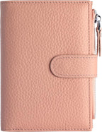 Passport wallet and Card Slot Combo RFID Blocking Slim Leather Travel Passport Wallet for Men and Women with Zippered Coins Pocket Passport holder,Pink