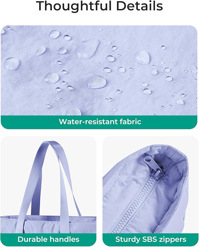 BAGSMART Tote Bag for Women, Tote Bag with Zipper Work Tote with Compartments Nurse Shoulder Hanbag for Travel, Gym