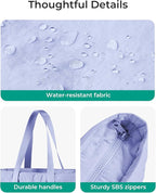 BAGSMART Tote Bag for Women, Tote Bag with Zipper Work Tote with Compartments Nurse Shoulder Hanbag for Travel, Gym