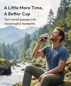 ATHIA Portable Siphon Coffee Maker for Travel & Camping - 4-in-1 Cordless Brewer for Cold & Hot Brew, Siphon-Inspired System, 13.5oz/400ml Tritan Bottle, Reusable Filter, 6.35oz/180g Lightweight