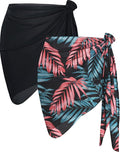 CHICGAL 2 Pieces Women Beach Sarong Bathing Suit Wrap Skirt Sheer Bikini Swimsuit Cover Ups for Swimwear