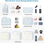 Packing Cubes for Travel - 8 Set Luggage Organizer Bags for Family, Mesh Breathable Packing Cubes for Suitcases Durable Travel Essentials Bags Set
