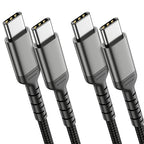 6FT USB-C to USB-C Cable for iPhone 15, 2-Pack USB 2.0 Type C to Type C Cable Fast Charging C to C Charger Cord Compatible with Samsung Galaxy S22 Google Pixel iPad Pro, USBC to USBC Cable 2m