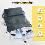 Vorspack Drawstring Backpack Water Resistant String Bag Sports Gym Sack with Side Pocket for Men Women
